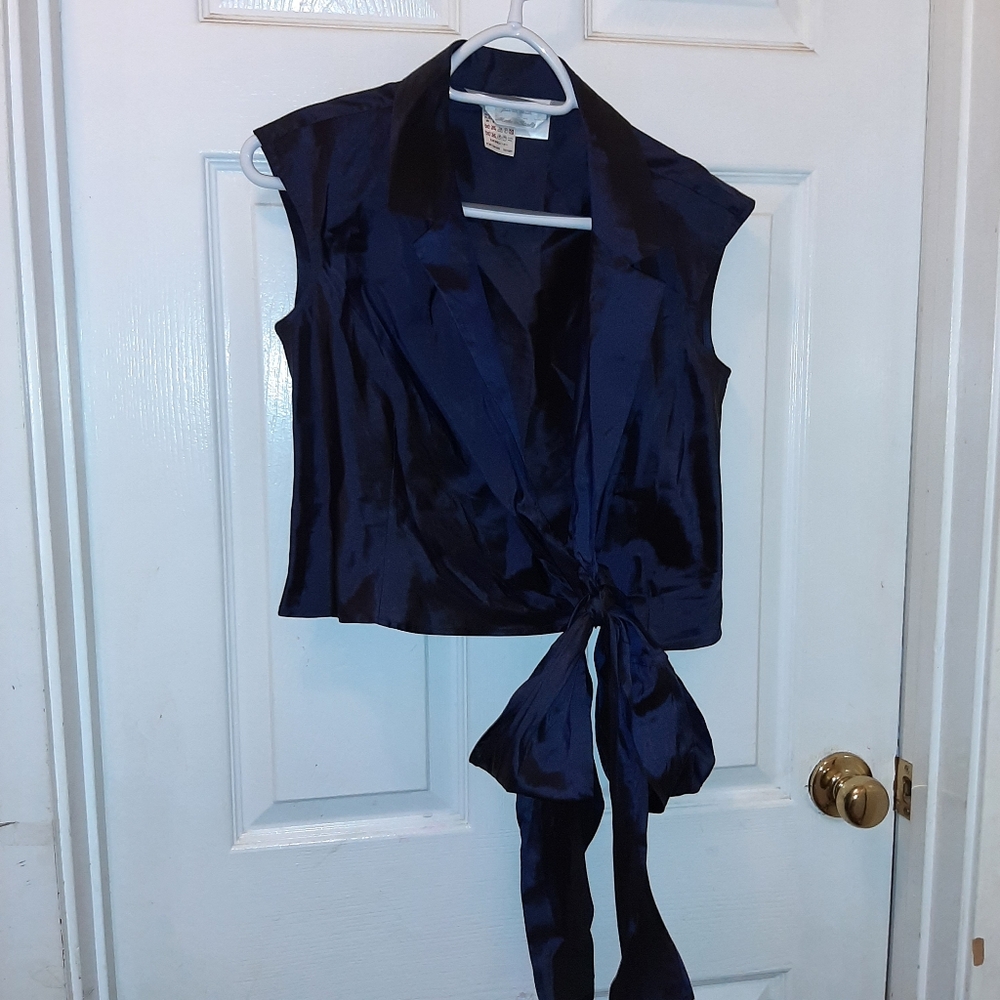 Max Mara Silk Tye Top